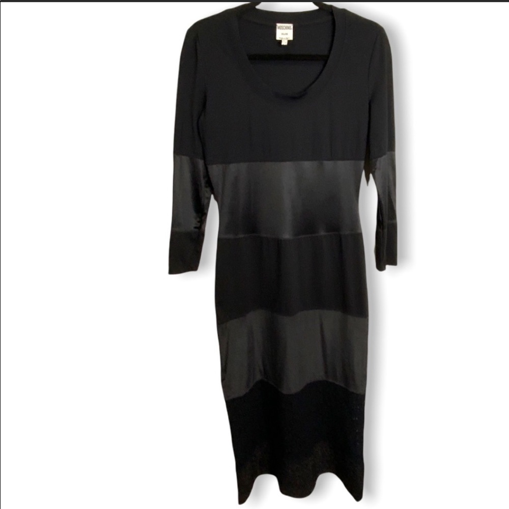 COPY - MOSCHINO JEANS Made in Italy Tiered Black Long Sleeve Maxi Dress Size 12